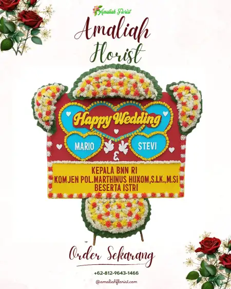 Papan Bunga Pernikahan Tegalwaton